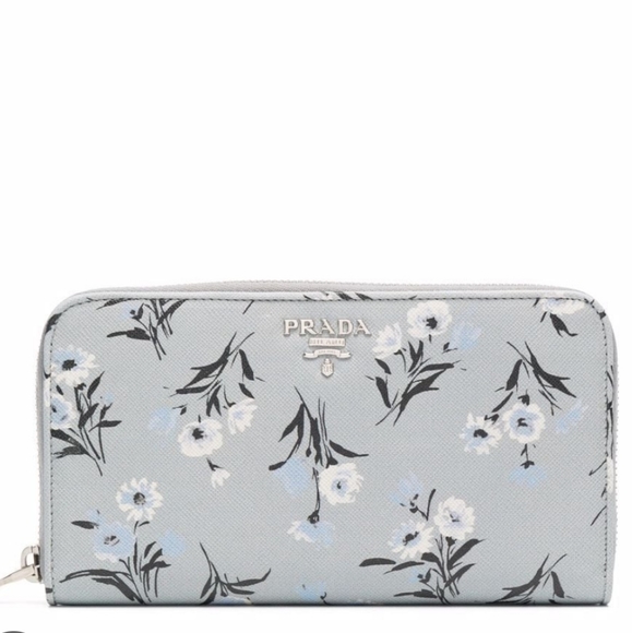 Prada Handbags - Prada Wallet Saffiano floral print Authentic